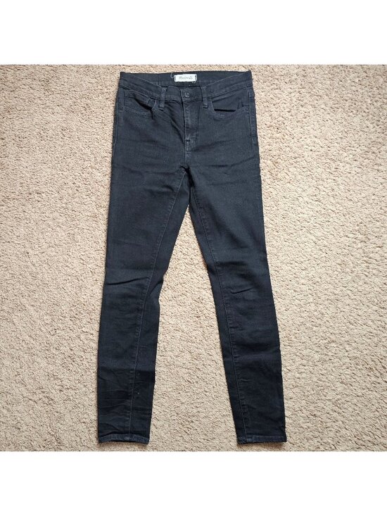 Madewell Denim - Madewell Jeans Womens 26 28x27 Black Roadtripper Skinny Denim Stretch